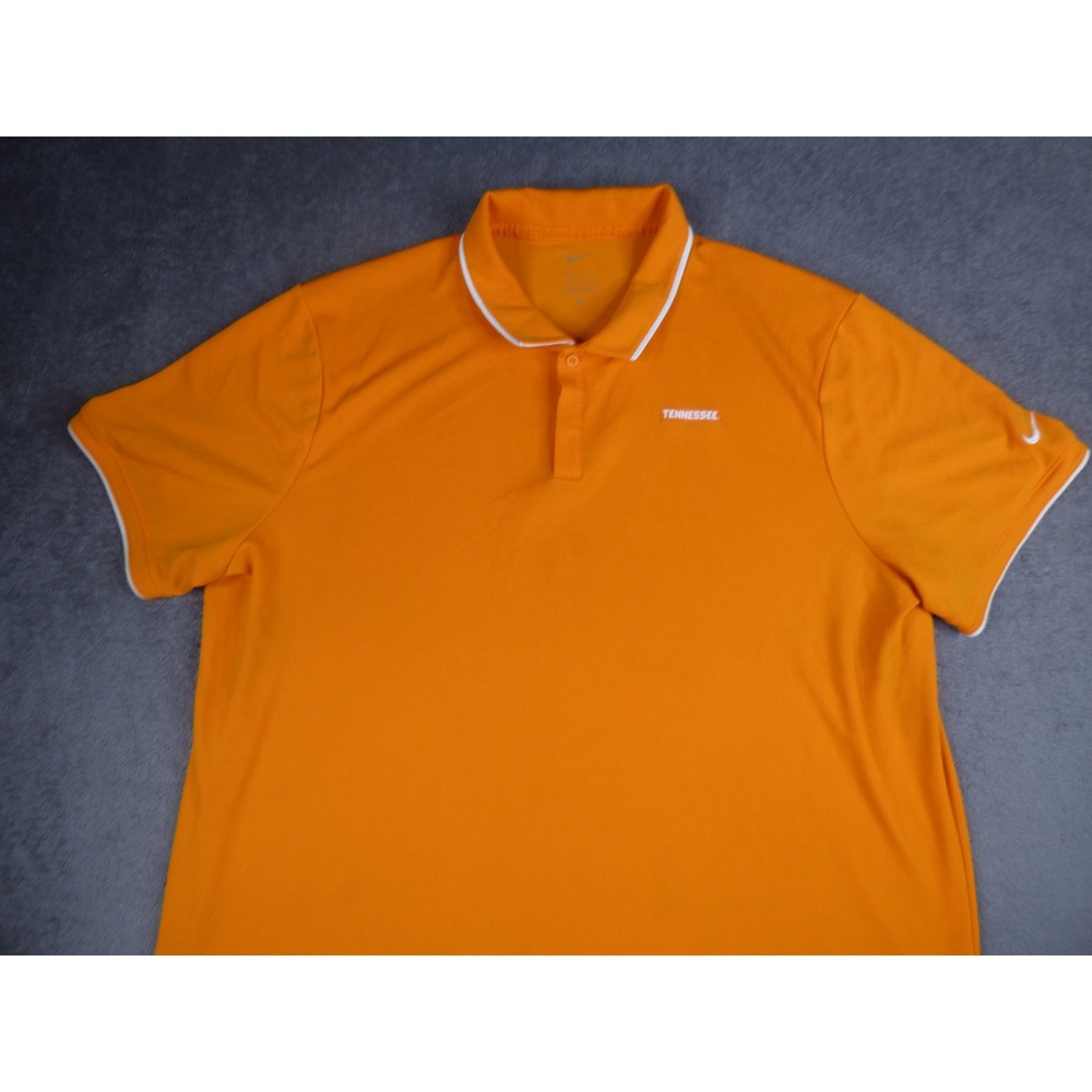 Tennessee Volunteers Polo Shirt Nike Mens Large Orange Short Sleeve Golf Top L